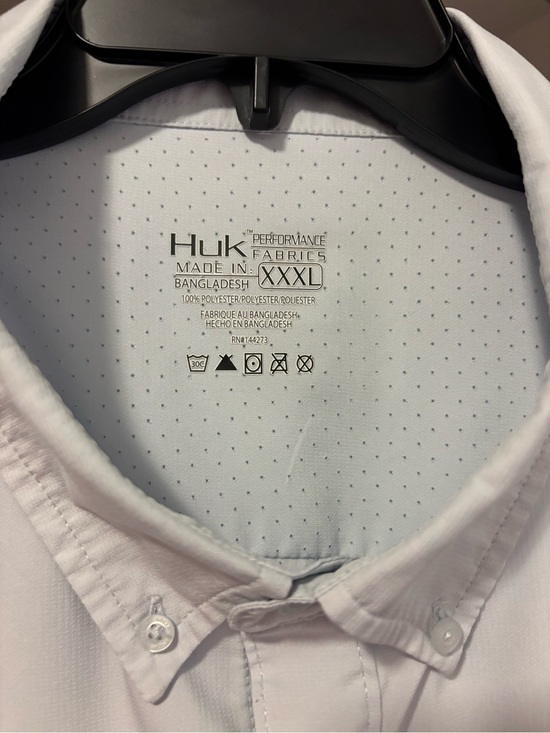 Huk Other - Huk Men's Light Grey Button-Down Performance Shirt
